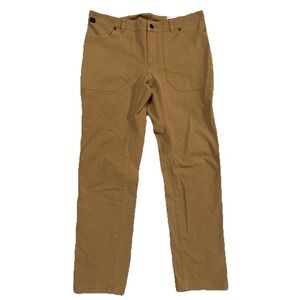 Pearl Izumi Tan 34x30 Work Ride Pants Reflective Stretch‎ Caution Flag